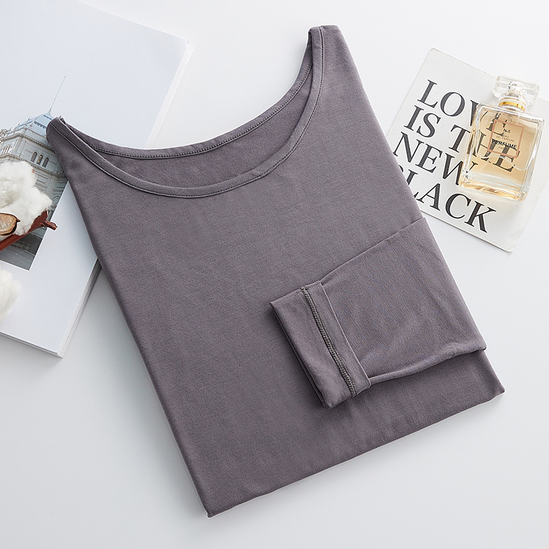 Majica od viskoze s okruglim izrezom, dugim rukavima, slobodan kroj