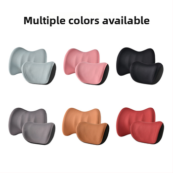 Sada opierok na hlavu a bedrovej opory pre vodiča a spolujazdca, priedušná gelová pamäťová pena, poťah z polyestera