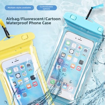 Nepremokavné púzdro na telefón s dotykovým displejom - PVC materiál, nepremokavá látka, uzavretý dizajn na plávanie a vonkajšie aktivity