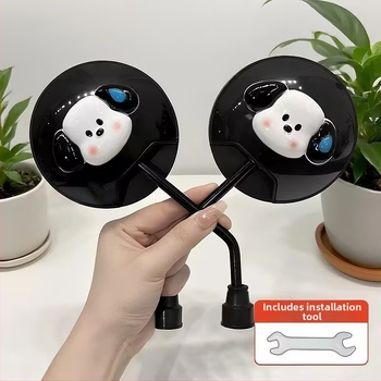 Zrkadlo spätné pre elektrické bicykle, roztomilý kreslený dizajn, široký výhľad, Zhengya montáž