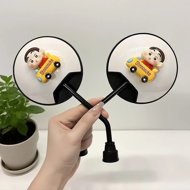 Zrkadlo spätné pre elektrické bicykle, roztomilý kreslený dizajn, široký výhľad, Zhengya montáž