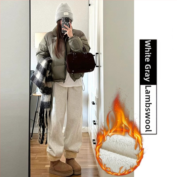 Tehotenské nohavice na jeseň-zimu, fleecové podšitie, vlnená zmes, voľný široký strih, dlhé, teplé, 50–70% vlnená zmes a 30–50% jahňacia vlna