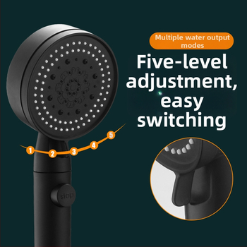 Set sprchovej hlavice s tlakom – Top spray, dažďový režim, ABS, elektrogalvanizácia, model A012001008