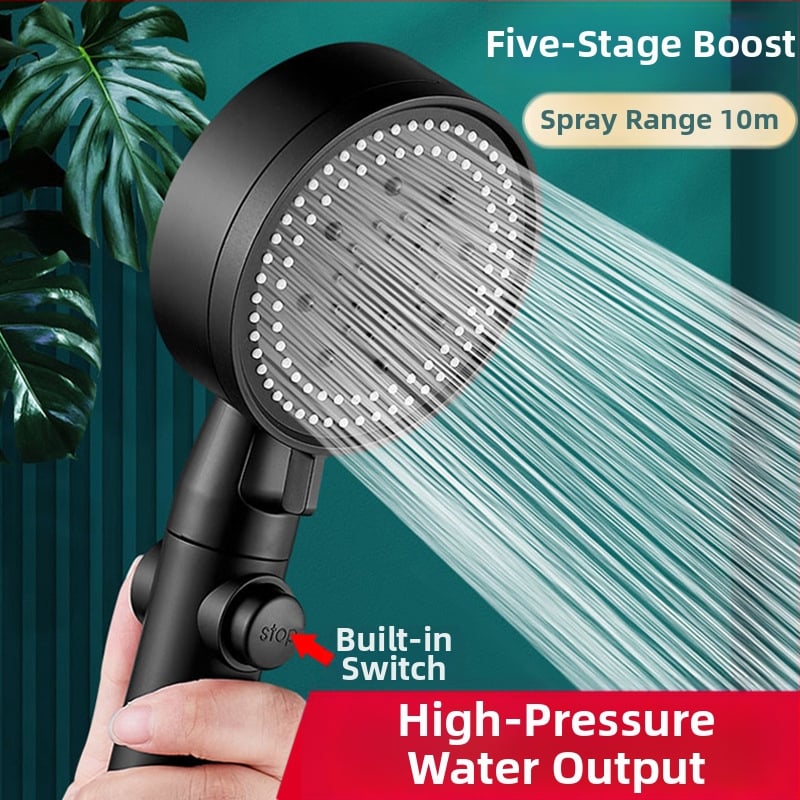 Set sprchovej hlavice s tlakom – Top spray, dažďový režim, ABS, elektrogalvanizácia, model A012001008