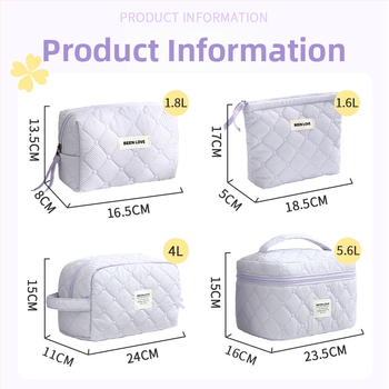 Qi mustriga kosmeetikakott, kubikujuline kuju, polüester, reisil kosmeetikatarvete hoiustamiseks