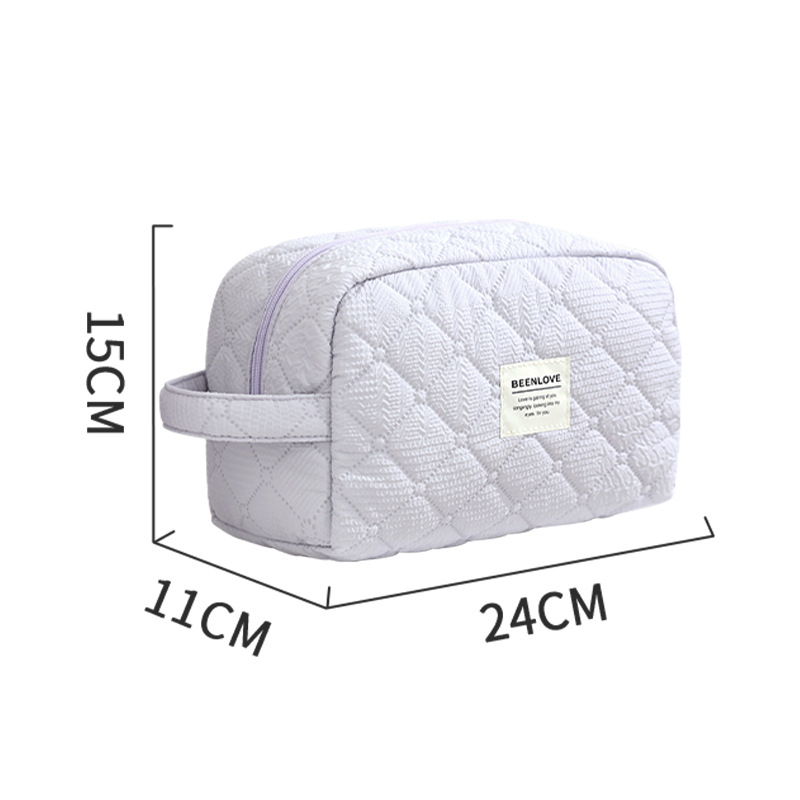 Qi mustriga kosmeetikakott, kubikujuline kuju, polüester, reisil kosmeetikatarvete hoiustamiseks