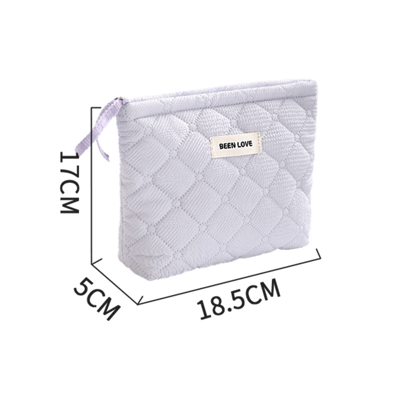 Qi mustriga kosmeetikakott, kubikujuline kuju, polüester, reisil kosmeetikatarvete hoiustamiseks