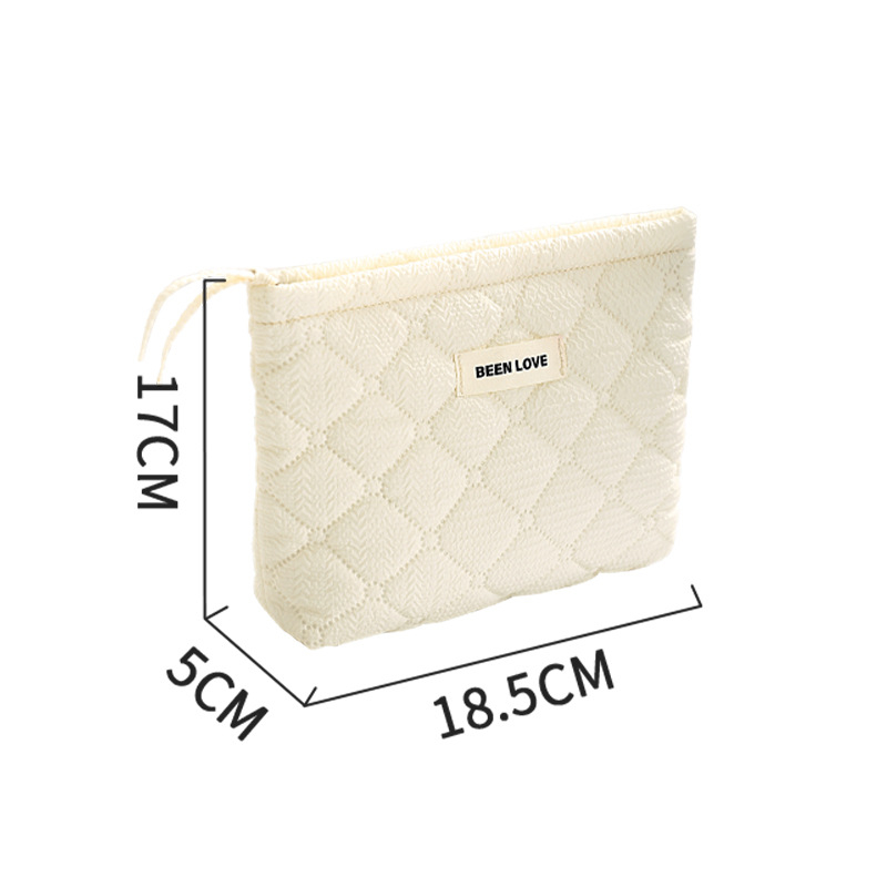 Qi mustriga kosmeetikakott, kubikujuline kuju, polüester, reisil kosmeetikatarvete hoiustamiseks