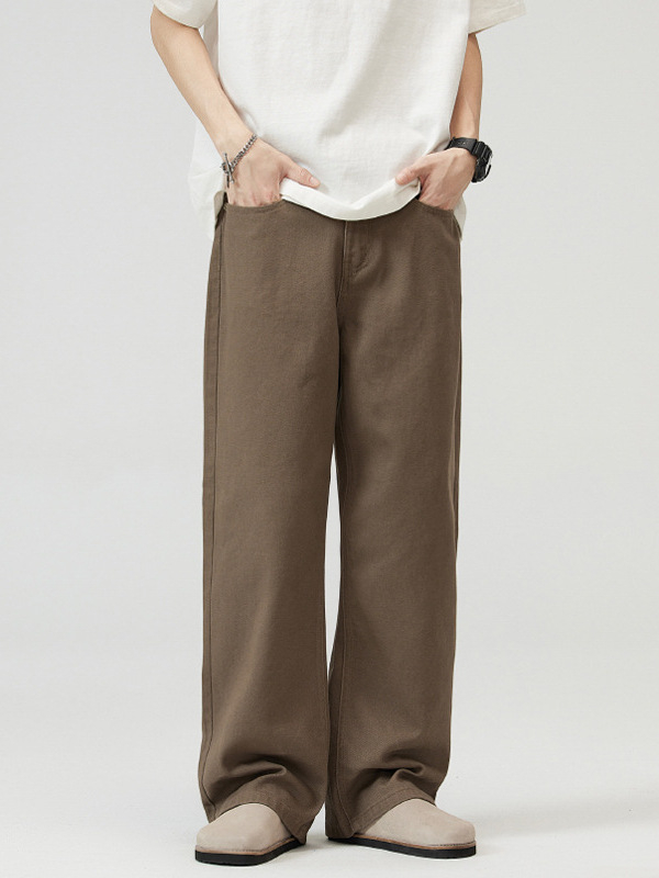 Fliisvooderiga teksad (100% puuvill, keskmine vöökoht, tõmblukk, sirge lõige)