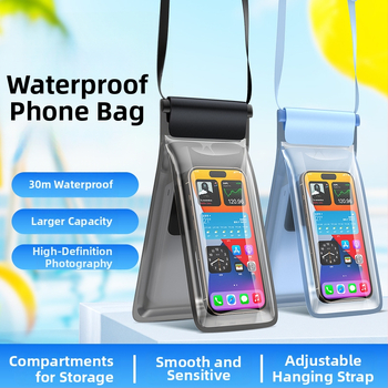 Dvojkomorová vodotesná taška na telefón pre plávanie, potápanie a raftovanie — TPU, objem 7.5 L, prenosný dvojvrstvový dizajn
