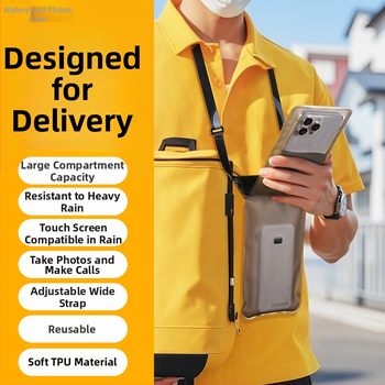 Dvojkomorová vodotesná taška na telefón pre plávanie, potápanie a raftovanie — TPU, objem 7.5 L, prenosný dvojvrstvový dizajn