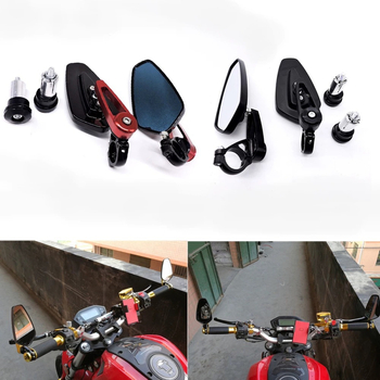 Zrkadlo spätného pohľadu na motocykel a elektrické vozidlo - hliníková zliatina, štvorcový povrch zrkadla, montáž s pravým závitom, model 25626238, kód výrobku tb-613665451582