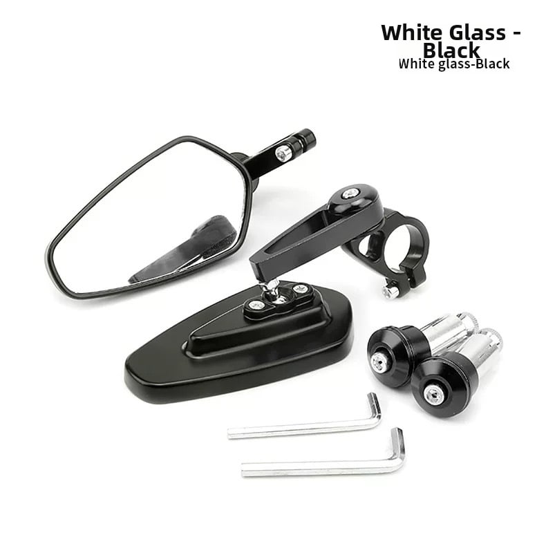 Zrkadlo spätného pohľadu na motocykel a elektrické vozidlo - hliníková zliatina, štvorcový povrch zrkadla, montáž s pravým závitom, model 25626238, kód výrobku tb-613665451582