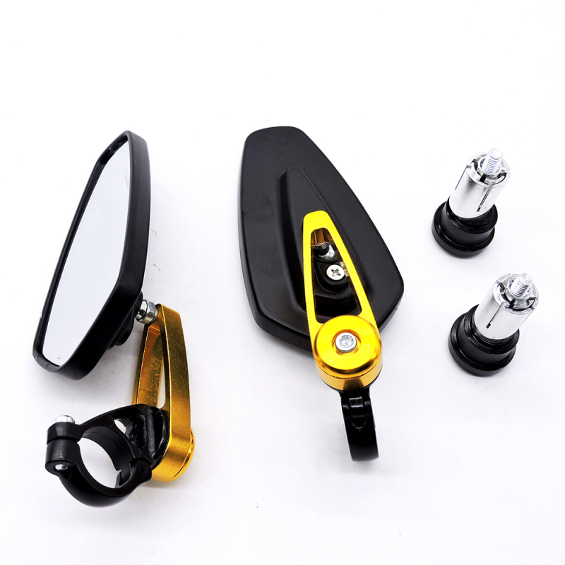 Zrkadlo spätného pohľadu na motocykel a elektrické vozidlo - hliníková zliatina, štvorcový povrch zrkadla, montáž s pravým závitom, model 25626238, kód výrobku tb-613665451582