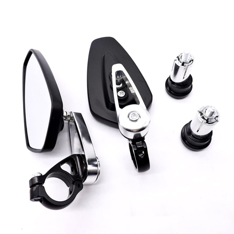 Zrkadlo spätného pohľadu na motocykel a elektrické vozidlo - hliníková zliatina, štvorcový povrch zrkadla, montáž s pravým závitom, model 25626238, kód výrobku tb-613665451582