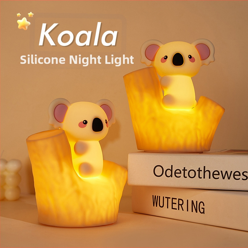 Koala silikoonist öövalgust Clap Lightiga, kaheastmeline heleduse reguleerimine, taimer, USB-laetav aku, karikatuur disain
