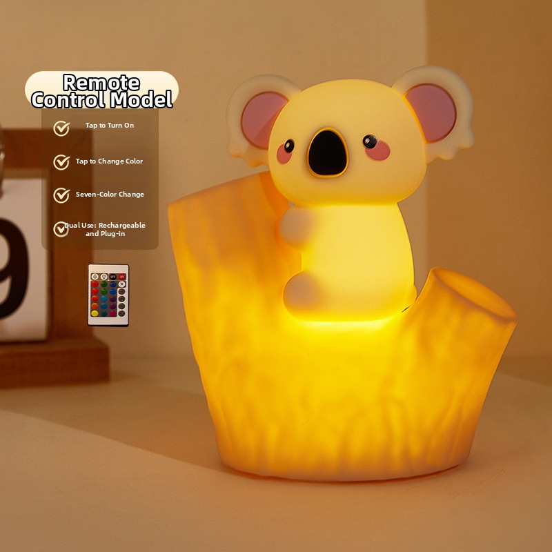 Koala silikoonist öövalgust Clap Lightiga, kaheastmeline heleduse reguleerimine, taimer, USB-laetav aku, karikatuur disain