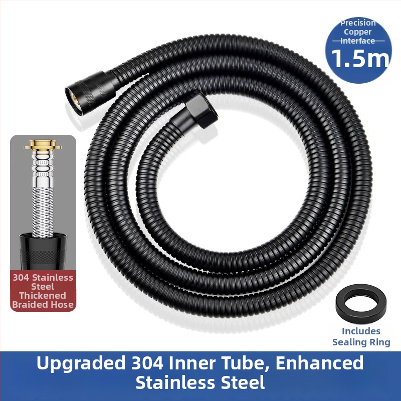 Rankinė dušo galvutė iš nerūdijančio plieno su įmontuotu filtru, nuimama valymui, apvali forma