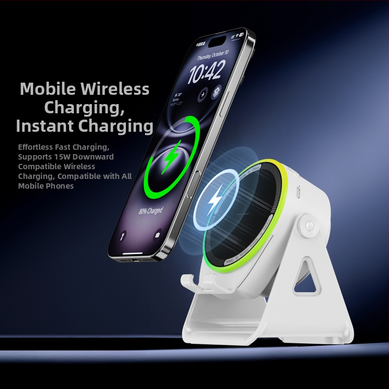 Държач за телефон с интегриран говорител, Bluetooth 5.3, 5W изход, вградена батерия 1000-1200mAh, обхват 10 м, функция за обаждания