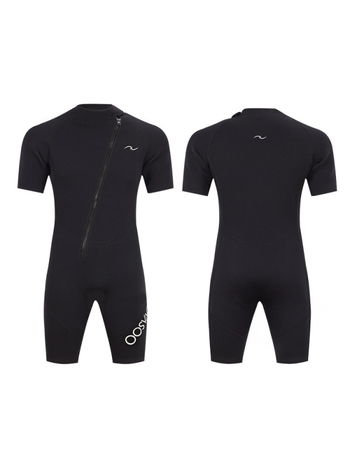 3mm neoprēna viengabala wetsuits ar diagonālo rāvējslēdzēju brīvās niršanas un snorkelēšanai – saglabā siltumu