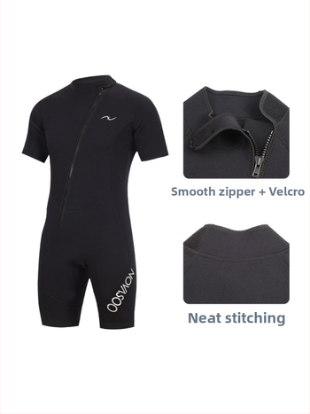 3mm neoprēna viengabala wetsuits ar diagonālo rāvējslēdzēju brīvās niršanas un snorkelēšanai – saglabā siltumu