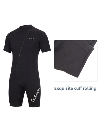 3mm neoprēna viengabala wetsuits ar diagonālo rāvējslēdzēju brīvās niršanas un snorkelēšanai – saglabā siltumu