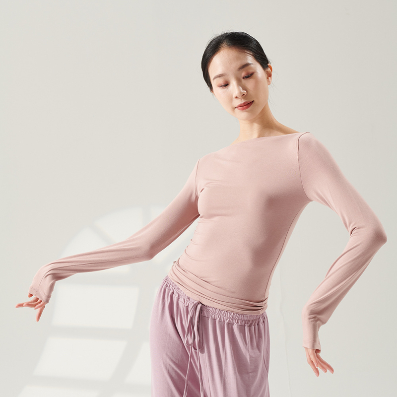 Tanečné oblečenie – Top s lodným výstrihom pre dospelé ženy, Materiál: Rayon (viskóza) 93%; Podšívka: Spandex 93%; Vhodný pre fitness a tanečné športy