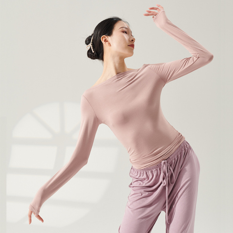 Tanečné oblečenie – Top s lodným výstrihom pre dospelé ženy, Materiál: Rayon (viskóza) 93%; Podšívka: Spandex 93%; Vhodný pre fitness a tanečné športy