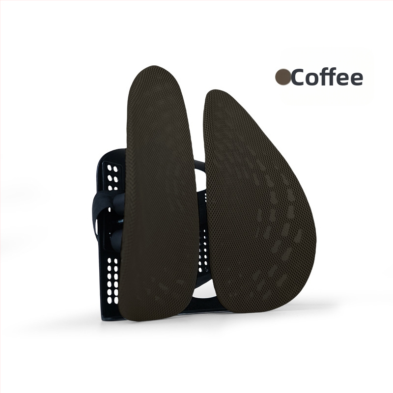 Ergonomický bedrový vankúš pre kancelársku stoličku – dýchajúca polyesterová tkanina, výplň z polyesterových vlákien, rám z polypropylénu, univerzálna kompatibilita, potlač loga