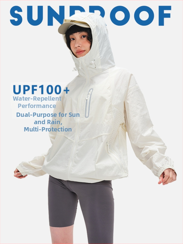 Unisex UPF100+ zaštita od sunca s kapuljačom, najlon jakna, brzo suši, vodootporna