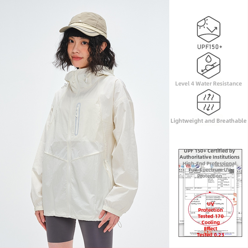 Unisex UPF100+ zaštita od sunca s kapuljačom, najlon jakna, brzo suši, vodootporna