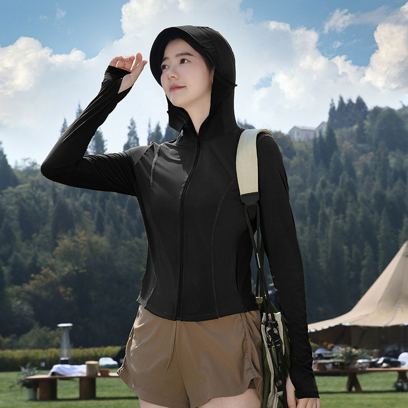 Naistele suvine kapuutsiga tuulejope, hingav polüester, UV kaitse UPF50+, kerge