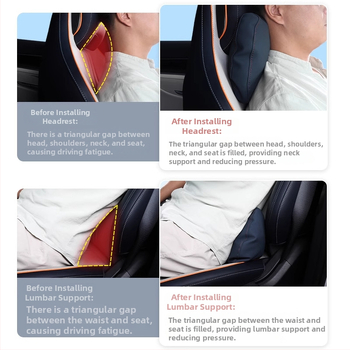 Universāls automašīnas galvas un kakla spilvens ar jostas atbalstu sporta sēdekļiem, saderīgs ar 25 modeļiem 01, visu sezonu, pielāgojams