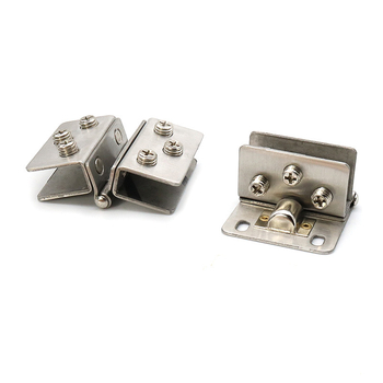 Pánt z nehrdzavejúcej ocele pre sklo – montáž bez vŕtania; vhodný pre vitríny, vinotéky, okná a ďalšie sklenené dvere; model ST500201; rozsah uchytenia 5–10 mm; povrch drôtový