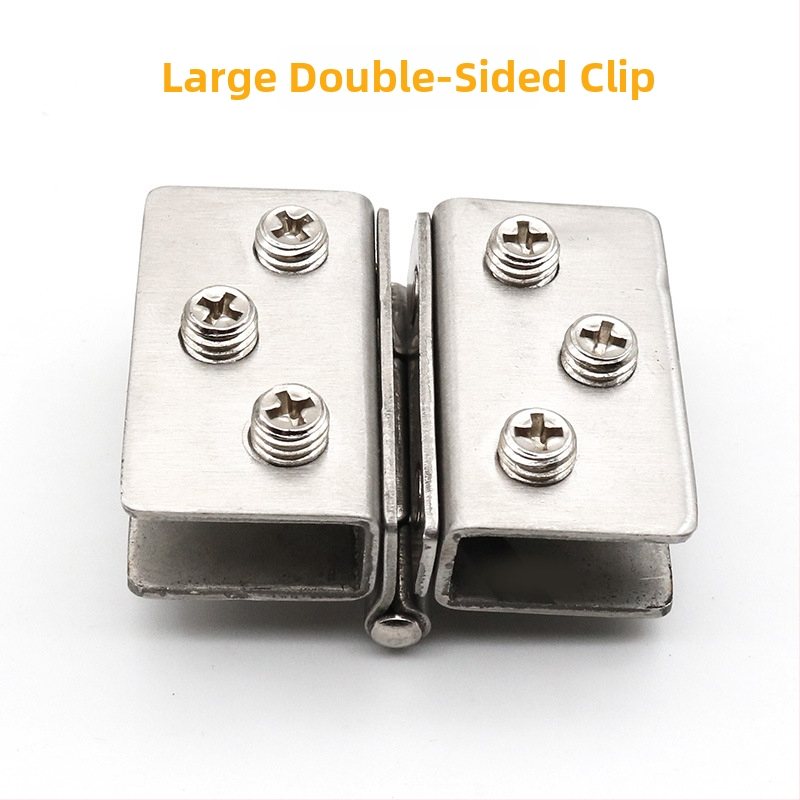 Pánt z nehrdzavejúcej ocele pre sklo – montáž bez vŕtania; vhodný pre vitríny, vinotéky, okná a ďalšie sklenené dvere; model ST500201; rozsah uchytenia 5–10 mm; povrch drôtový