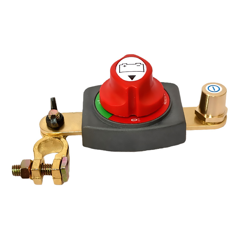 Vysokoprúdový mosadzový terminál batérie s prepojeným kladným a záporným vypínačom pre auto – Model A71006, Bai Bangsheng