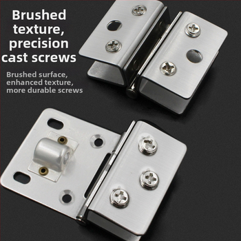 Nerezový sklenený dvojstranný pánt na sklenené dvere, 180°, model 001