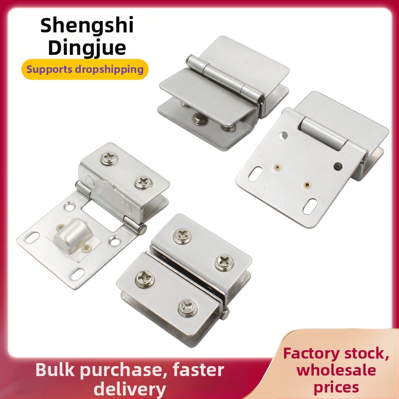 Nerezový sklenený dvojstranný pánt na sklenené dvere, 180°, model 001