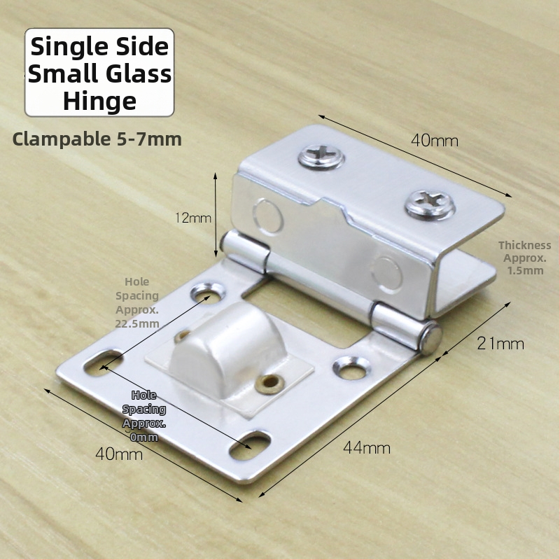 Nerezový sklenený dvojstranný pánt na sklenené dvere, 180°, model 001