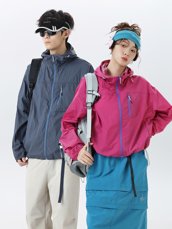 Unisex välisjakk UV50+ aizsardzusega, kerge nailonist kangas, veekindel, tuulekindel ja hingav