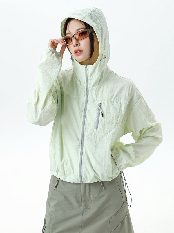 Unisex välisjakk UV50+ aizsardzusega, kerge nailonist kangas, veekindel, tuulekindel ja hingav