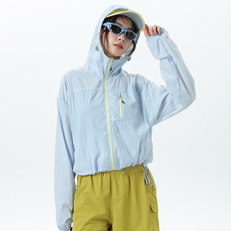 Unisex välisjakk UV50+ aizsardzusega, kerge nailonist kangas, veekindel, tuulekindel ja hingav