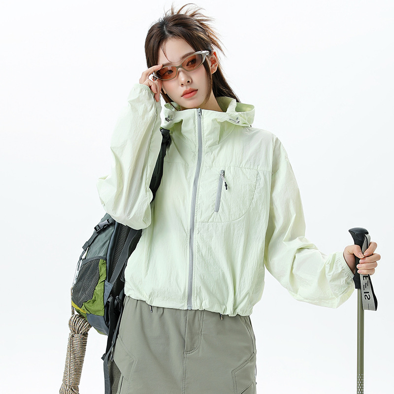 Unisex välisjakk UV50+ aizsardzusega, kerge nailonist kangas, veekindel, tuulekindel ja hingav