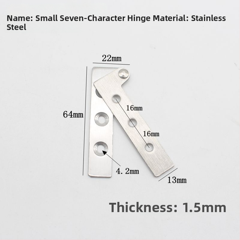 Nerūdijančio plieno septynpintas vyris langams ir baldams, modelis 20190925, šiuolaikinis minimalistinis stilius, tvirta apkrova