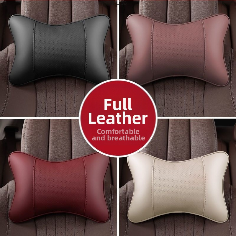 Automašīnas galvas balsta spilvens ar ārējo dabīgu šķiedru apdari, vilnas pildījums, saderīgs ar BYD, karikatūras stils, vasaras lietošanai