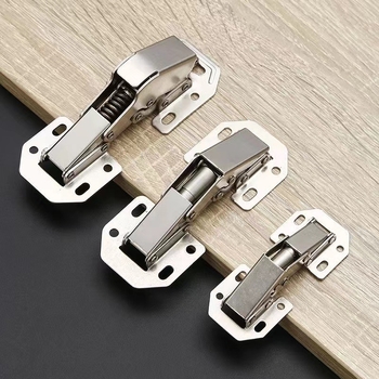 Pružinový pánt na skriňu – model 88, nerezová oceľ, montáž bez vŕtania, hydraulické tlmenie, tichý chod