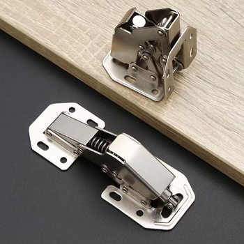 Pružinový pánt na skriňu – model 88, nerezová oceľ, montáž bez vŕtania, hydraulické tlmenie, tichý chod