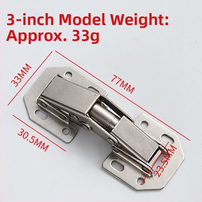 Pružinový pánt na skriňu – model 88, nerezová oceľ, montáž bez vŕtania, hydraulické tlmenie, tichý chod