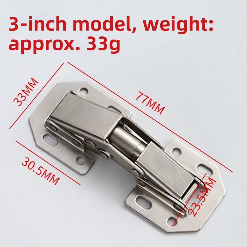 Pružinový pánt na skriňu – model 88, nerezová oceľ, montáž bez vŕtania, hydraulické tlmenie, tichý chod