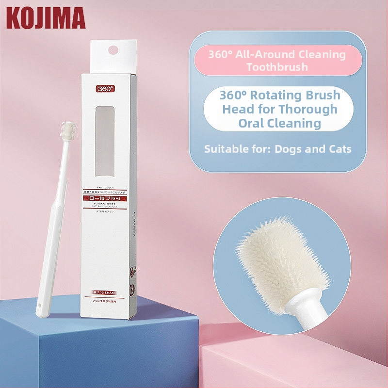 Sada dentálnej starostlivosti pre domáce zvieratá: prstová kefka a vlhké utierky pre mačky a psy (antibakteriálne, čerstvý dych, odstraňuje škvrny, odstraňuje zubný kameň)